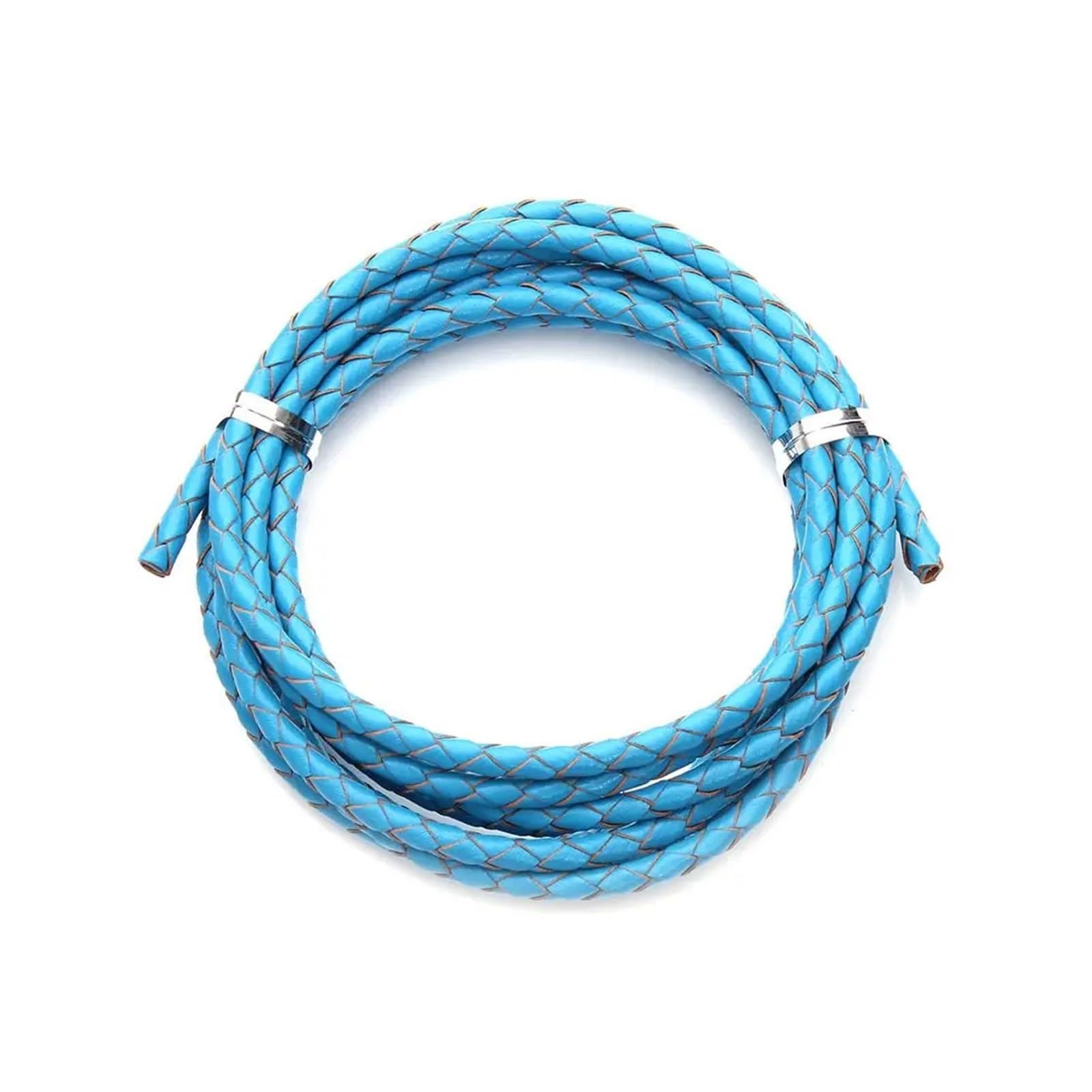 Embroidery thread, Leather Cords 2 Meter 3mm 4mm 6mm Multicolor for Jewelry Making(Blue,4mm)