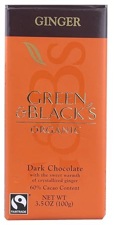 Green & Blacks Chocolate Bar, Ginger, Organic, 3.5 Ounce