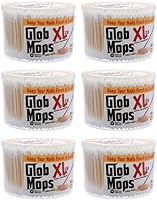 Glob Mops XL 2.0 Cotton Swabs 6-Pack Bundle: Extra Absorbent, Eco-Friendly, 1800 Total Mops