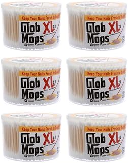 Glob Mops XL 2.0 Cotton Swabs 6-Pack Bundle | Extra Absorbent | Eco-Friendly | 1800 Total Mops