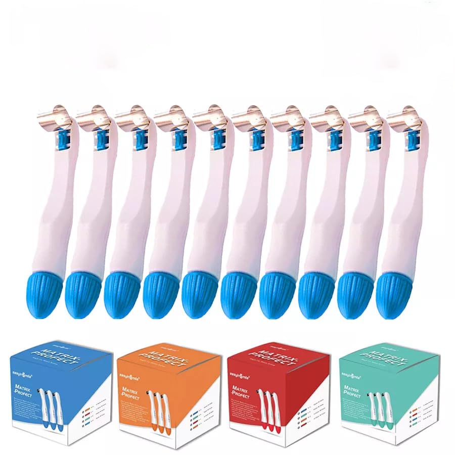 Bandas de matriz dental 4.50.236 in Sistema de matriz proformada estándarcurvadas Matrices desechables Anillo de matriz metálica ajustable (0.236 in