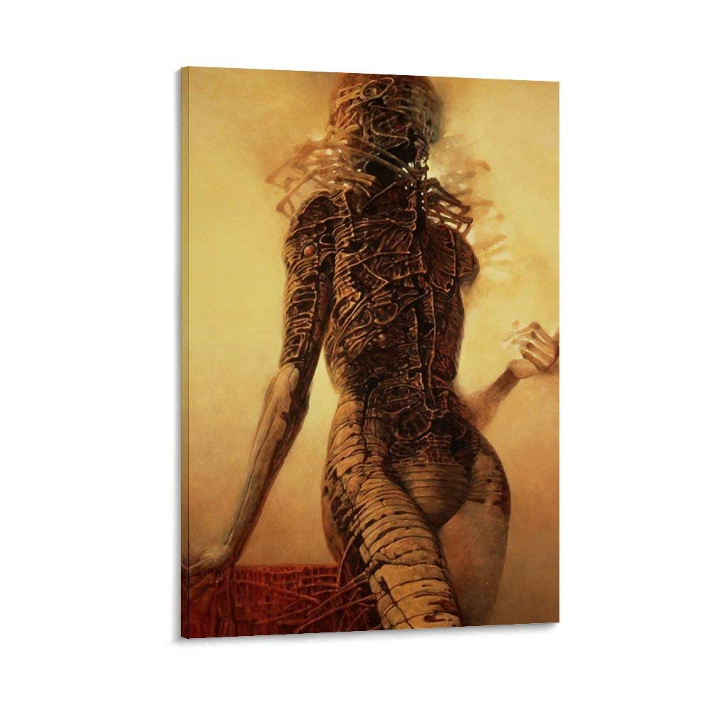 SDYYFF Obraz ścienny na płótnie 60 x 90 cm Senza Cornice Zdzislaw Beksinski Canvas Modern Family Bedroom Decor