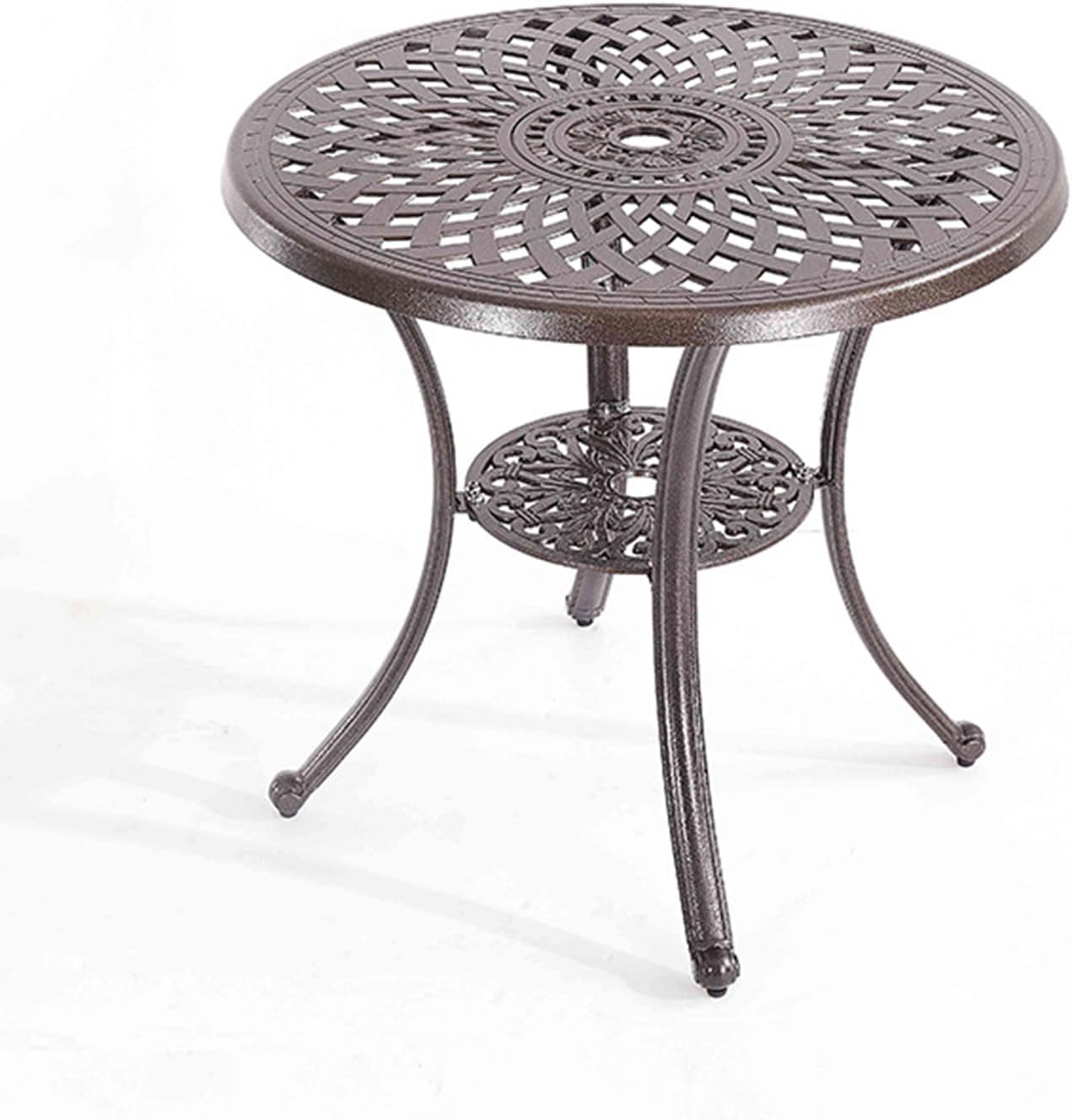 WOTZOV Patio Cast Aluminum Set Garden Outdoor Furniture Tables and Chairs Coffee Table Casual Chic Style 30.7 Inches (table) (Table)