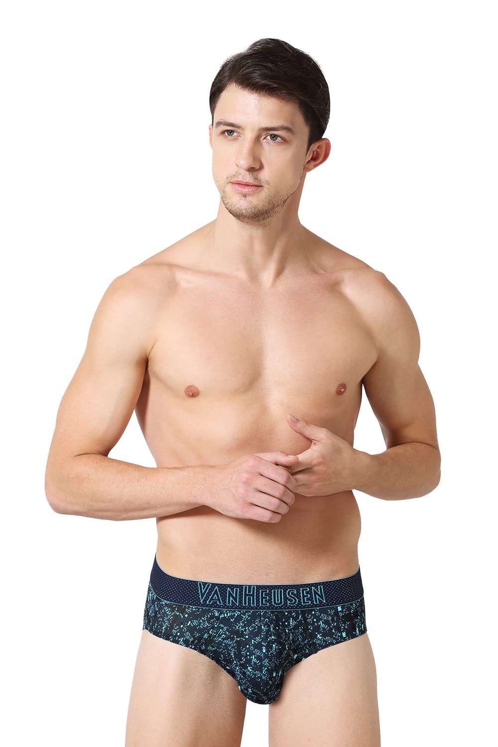 van heusen Men Breathable AIR Series Active Briefs - Polyamide Elastane - Swift Dry, 4-Way Stretch, Ultra Light Mesh_40008_Blue APM02_XL-picture-18