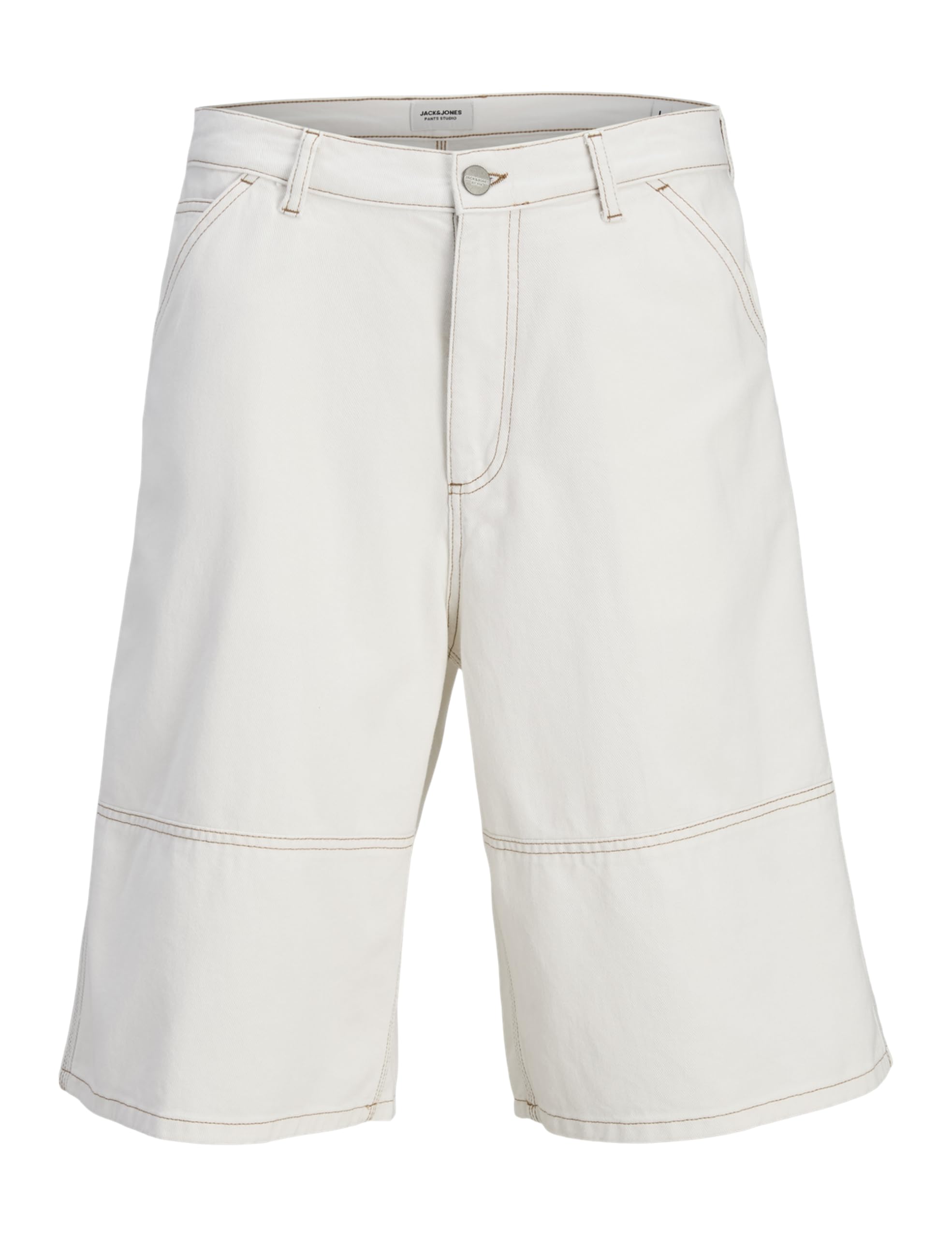 JACK & JONES Men's Jpstowen Contrast Panel Short XLong, Cloud Dancer, S