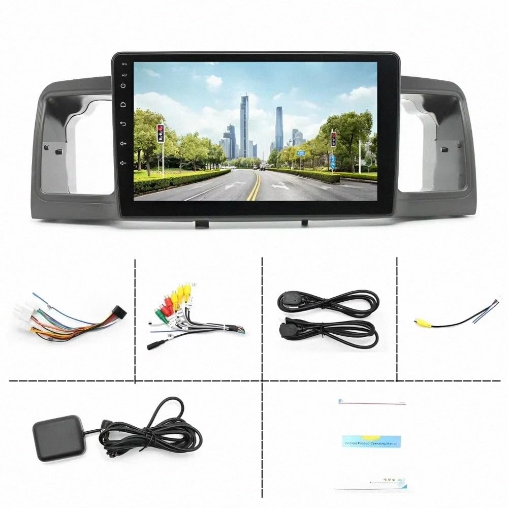 Touchscreen Auto Radio per Toyota Corolla EX 2005-2012 Wireless Carplay Android Auto Stereo Bluetooth Ips con Pantalla Táctil con Gps Navigatore/Swc/Mirror, 4 Nucleo 2G+32G