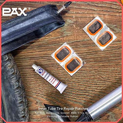 PAX 96 Pcs 25 x 35mm Inner Tube Tire Repair Patches, Puncture Tire Repair Kit for Truck, Motorcycle, Scooter, Bicycle, BMX, ATVs, River Floating, Inflatable Rubber - Thumbnail 3