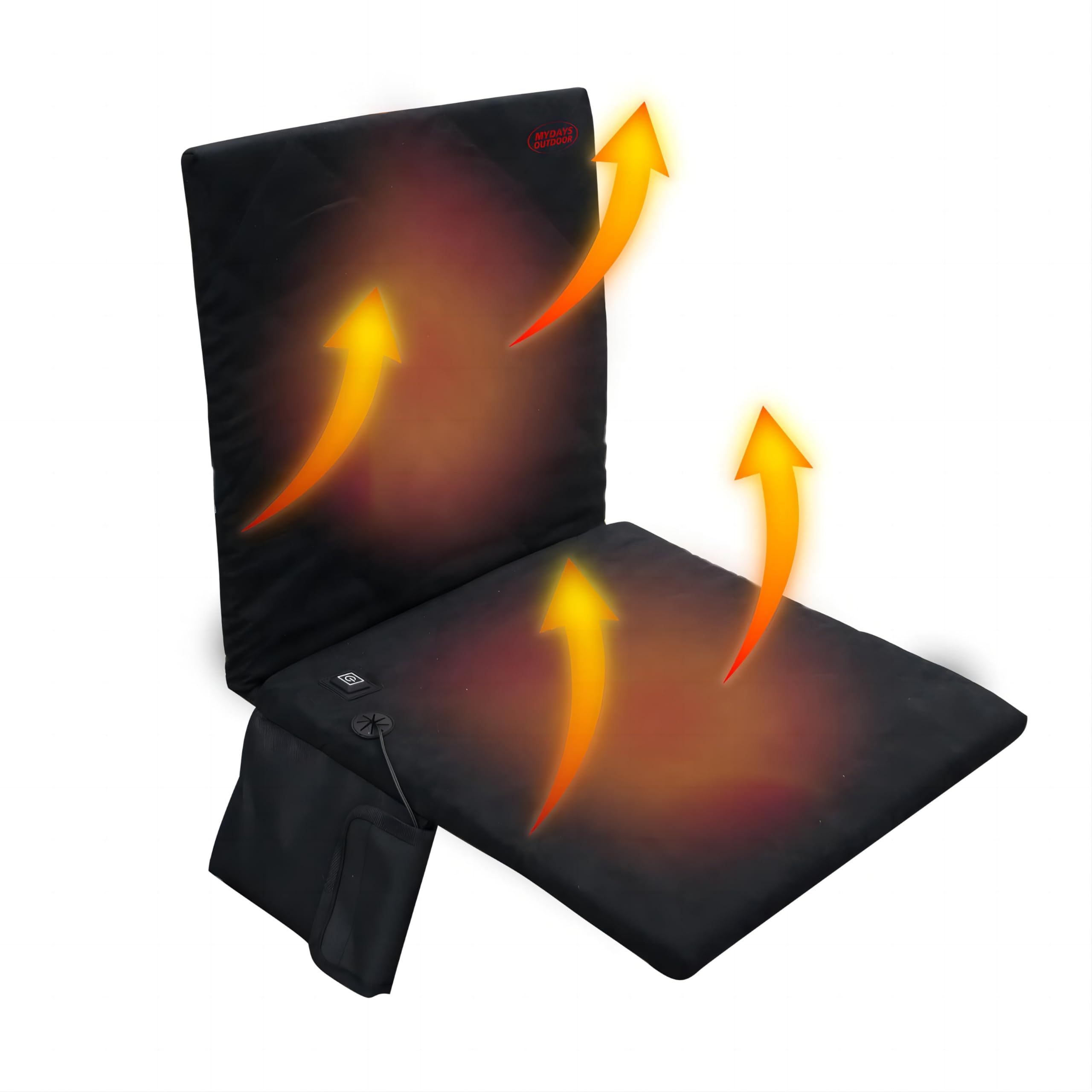 Kikosawa Portable Folding Heated Seat Cushion 3 Mode Adjustable Pad
