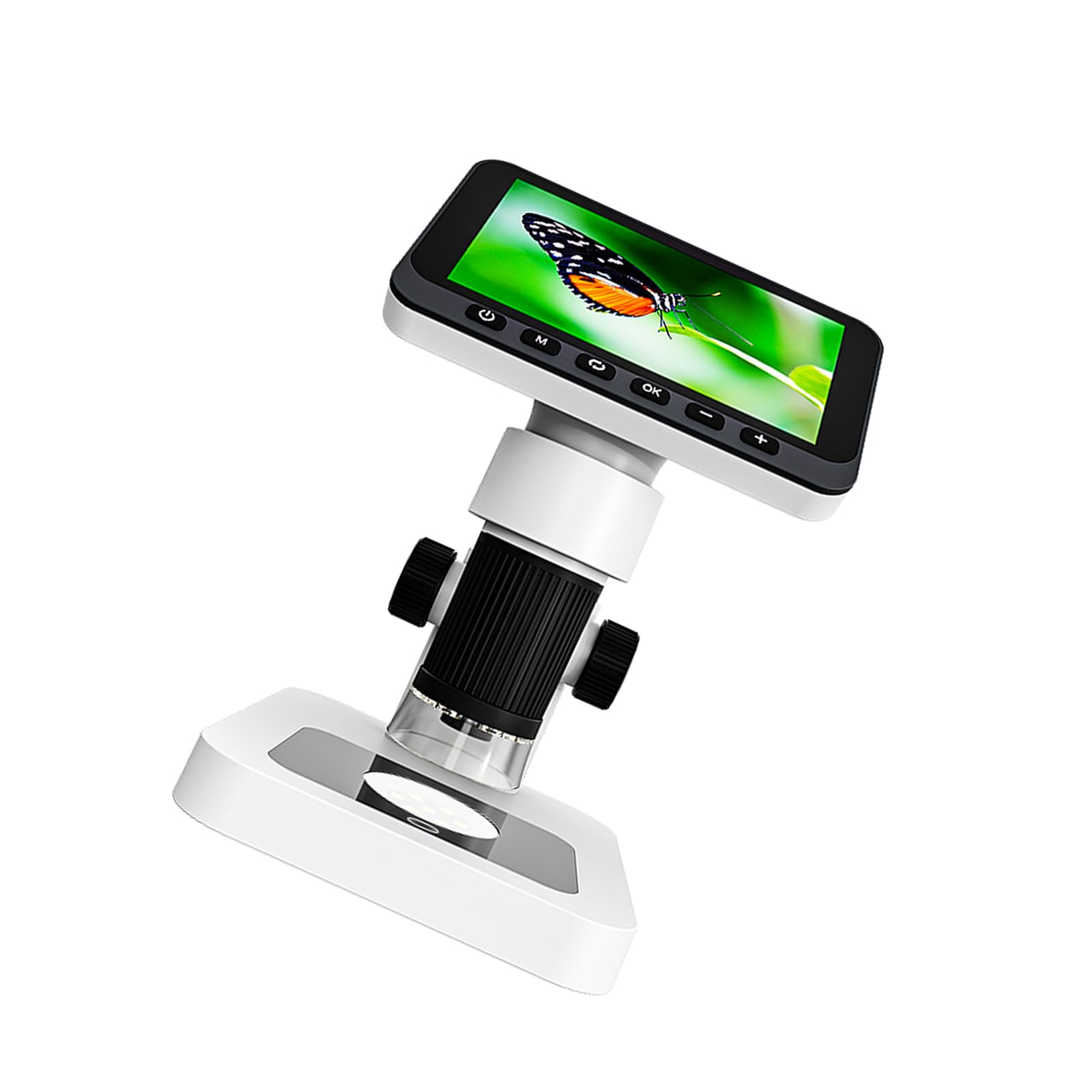 Cazstyk Black Multiple Purpose Digital Magnifiers Equipped With Build In Power Sources & Led Illuminate For Coin Appraisal & Biological Build In Screen