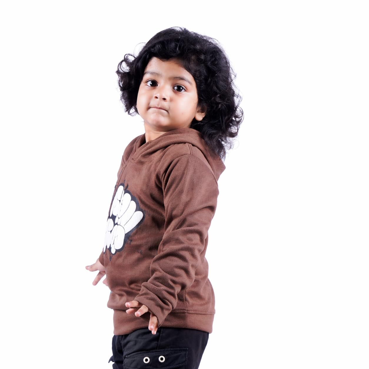 AURA STITCH Kids Cotton Hoodie Sweatshirt for Boys| Soft Comfortable Winter Wear | Full Sleeve Printed Hooded Pullover | Casual Hoodie for Boys Multicolour 1