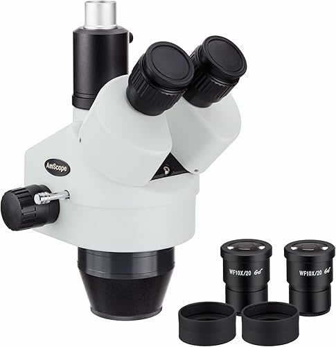 Miniatura 2 de AmScope Cabeza estéreo del microscopio del poder del zoom trinocular de SM3545T 3.5X-45X