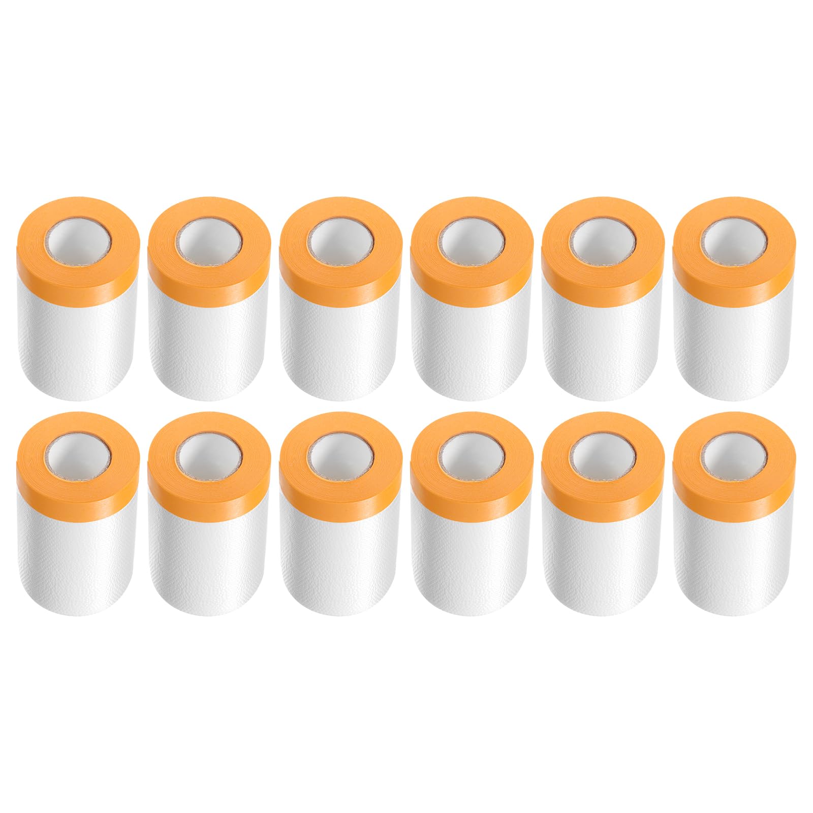 QUARKZMAN 12 Rotoli di Pellicola Mascherante Pre-Adesiva 21.7" x65.6ft Nastro e Telo in Plastica per Pittori con Nastro Pellicola Protettiva per Verniciatura Auto