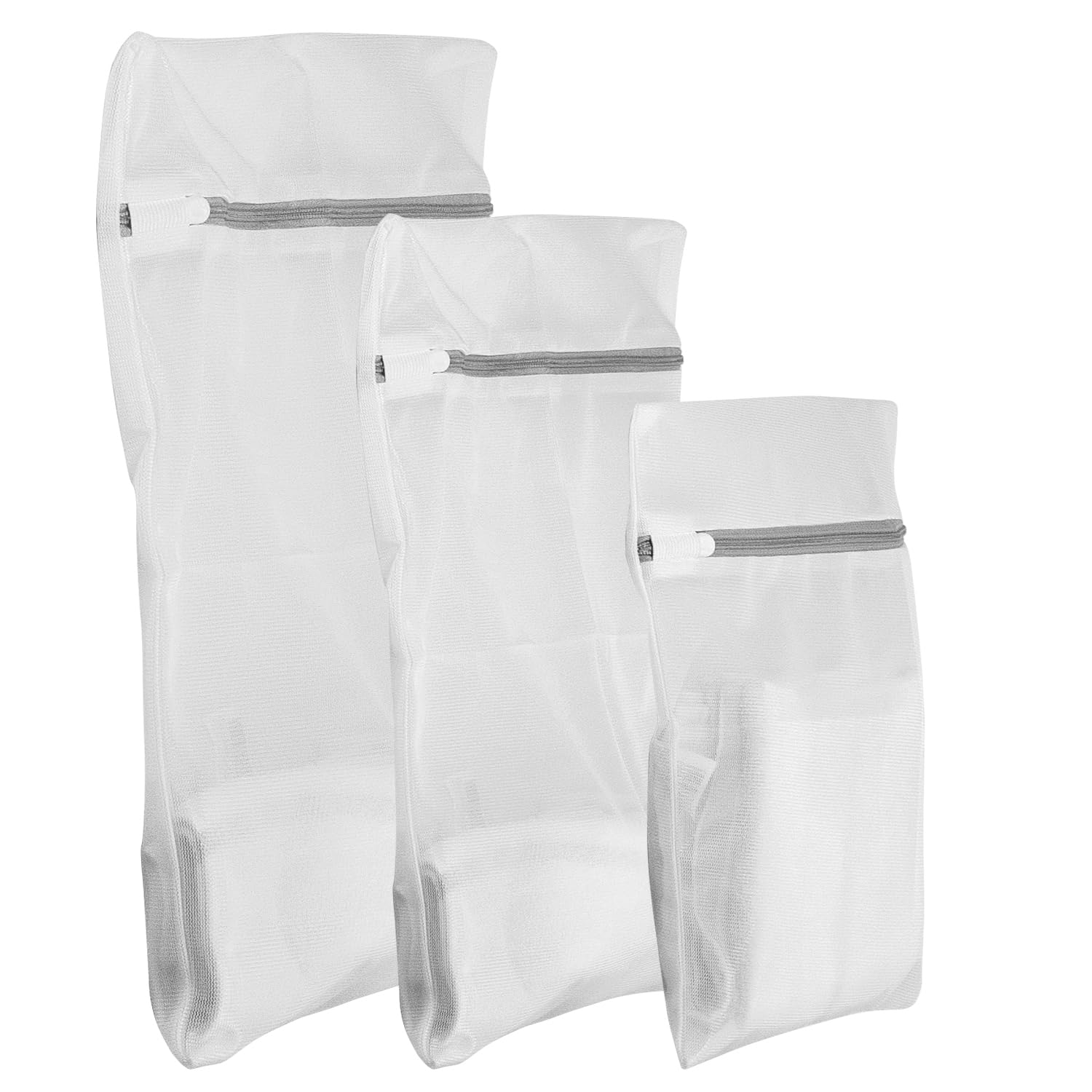 Mesh Laundry Bags Set of 3 White Large 19 6x15 3 Medium 15 7x11 4 Small 11 8x9