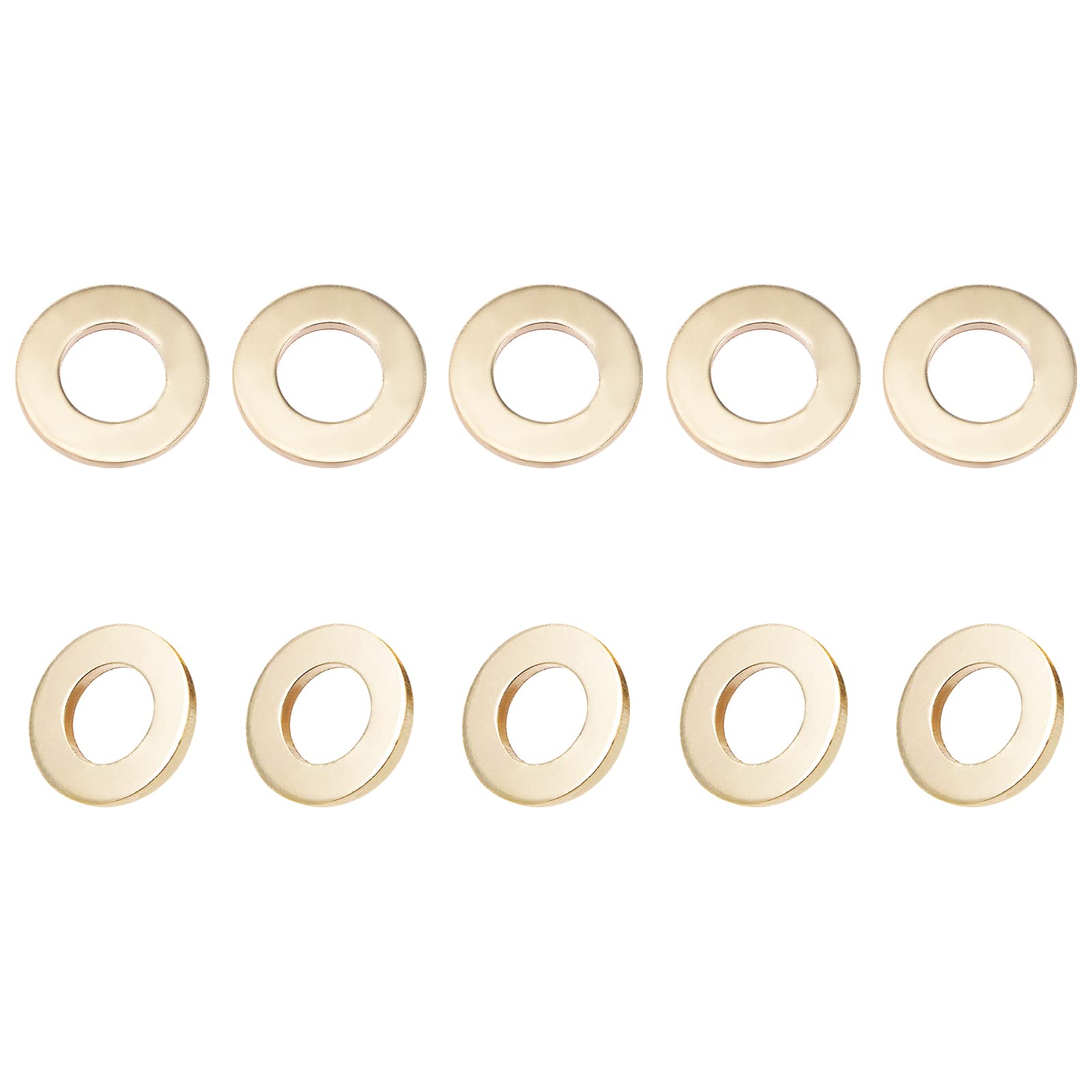 DTGN 16.5mmx30mmx3mm(IDxODxT) Flat Brass Sealing Washers - 10Pack - Good for Industrial Machinery M16 Screws - Brass Flat Ring Gaskets