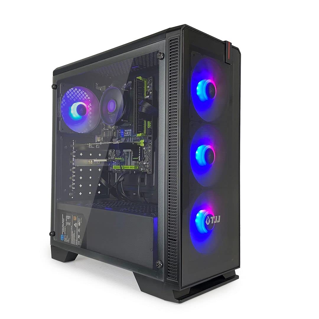TJJ Halo Gaming PC Desktop Computer Intel i5 3.20GHz,16GB Ram,New 1TB M.2 SSD,Windows 10 Home,WiFi R