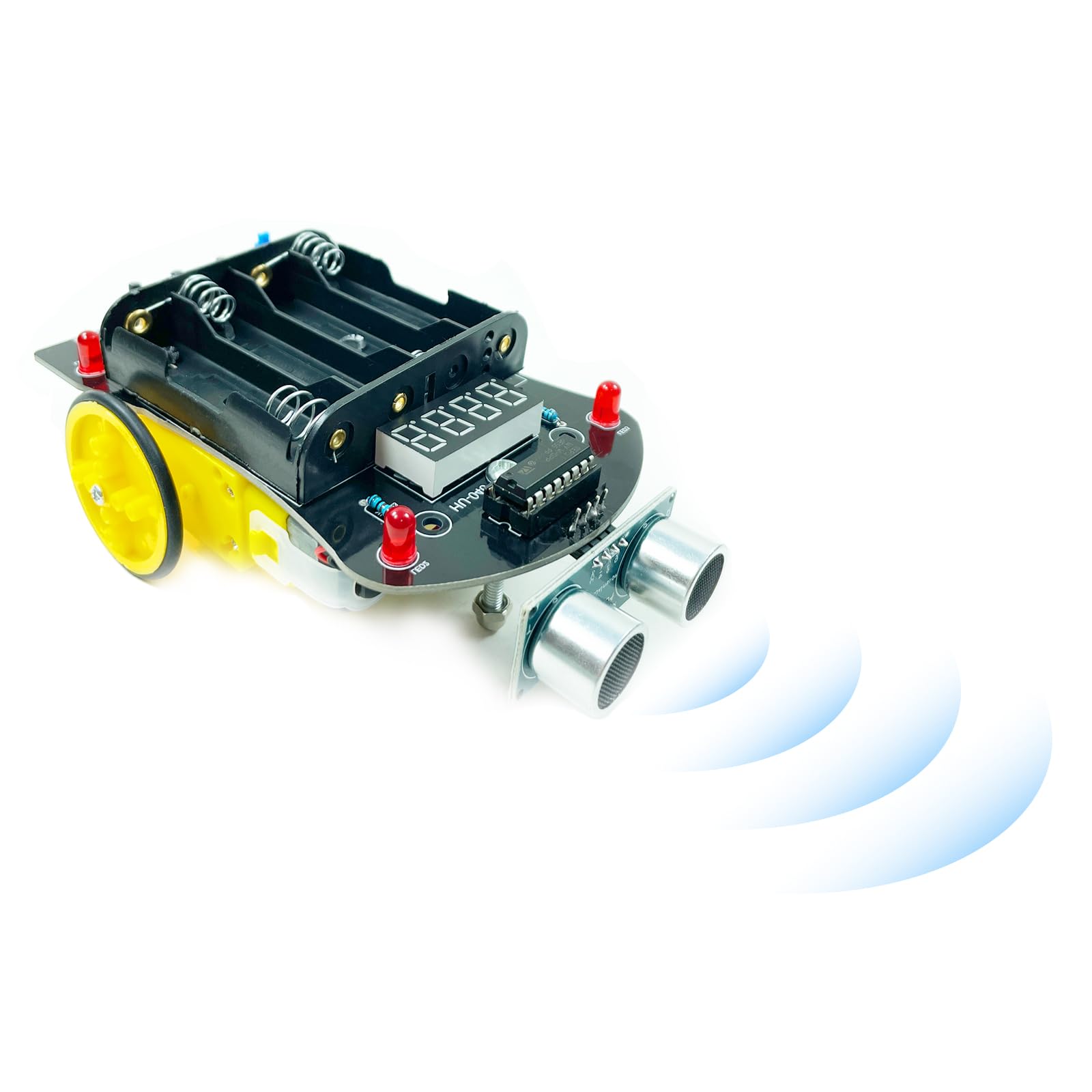 EI Electronics Ultrasonic Obstacle Avoidance Vehicle Soldering Kit DIY Electronics Hands-On Kit Hands-On Play Educational Projects Youth Soldering