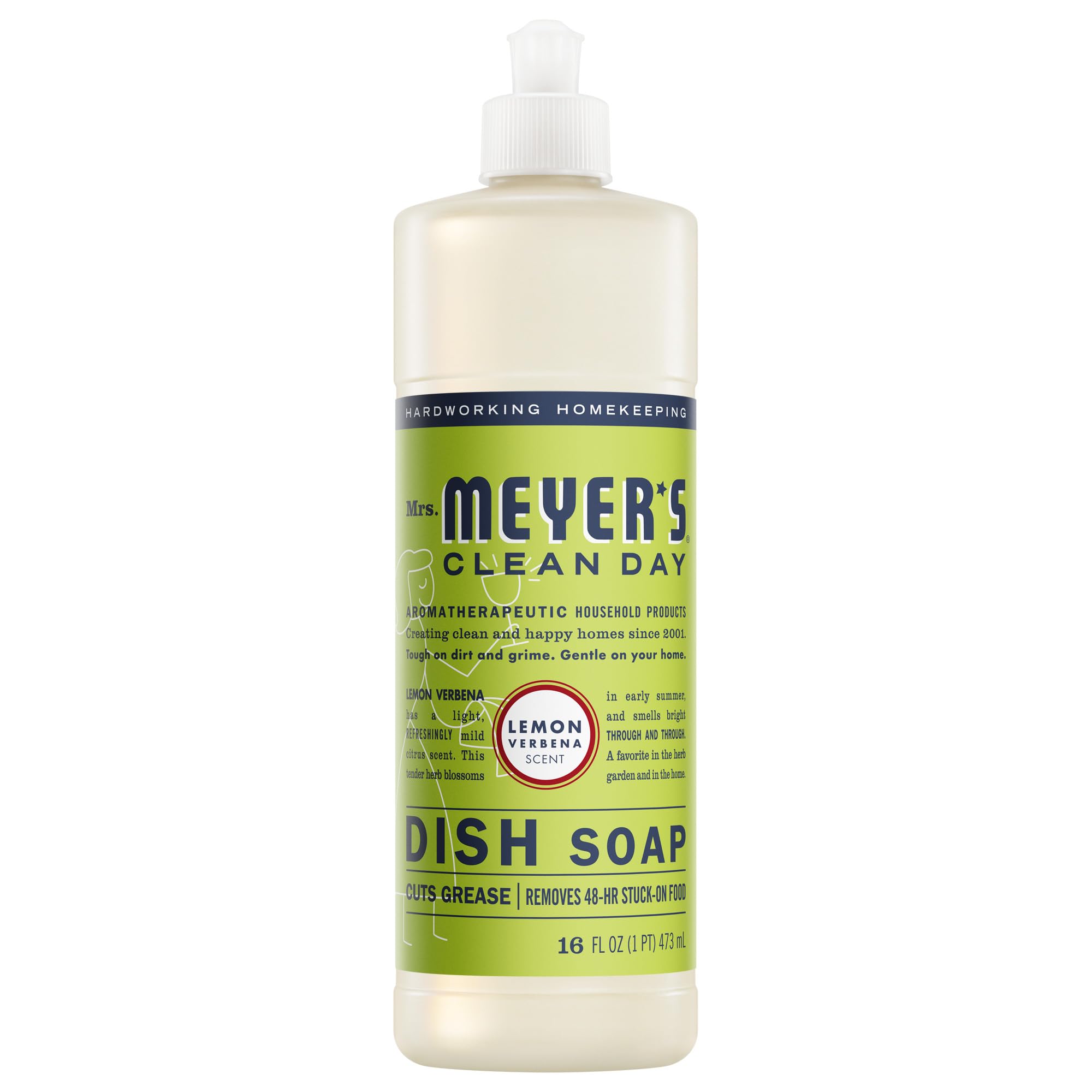Mrs. Meyer's Clean Day Jabón líquido para platos - 16 oz - Limón Verbena