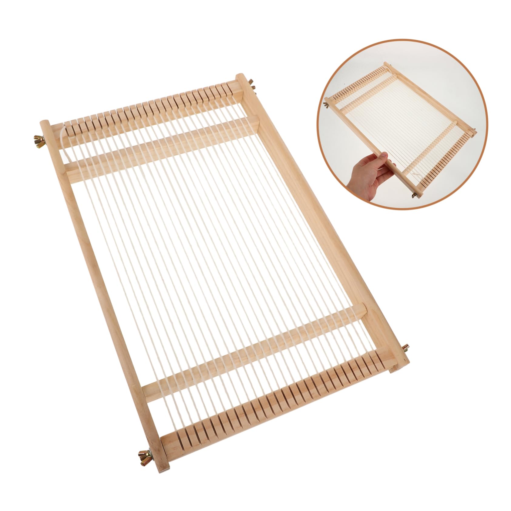 BATHVEVE Telaio per Tessitura in Legno per Ragazzo Ragazza e Giovani Semplice Funzionamento, per Lavori Artigianali e Insegnamento Fai da Te, Strumento Multifunzionale per Colore Casuale