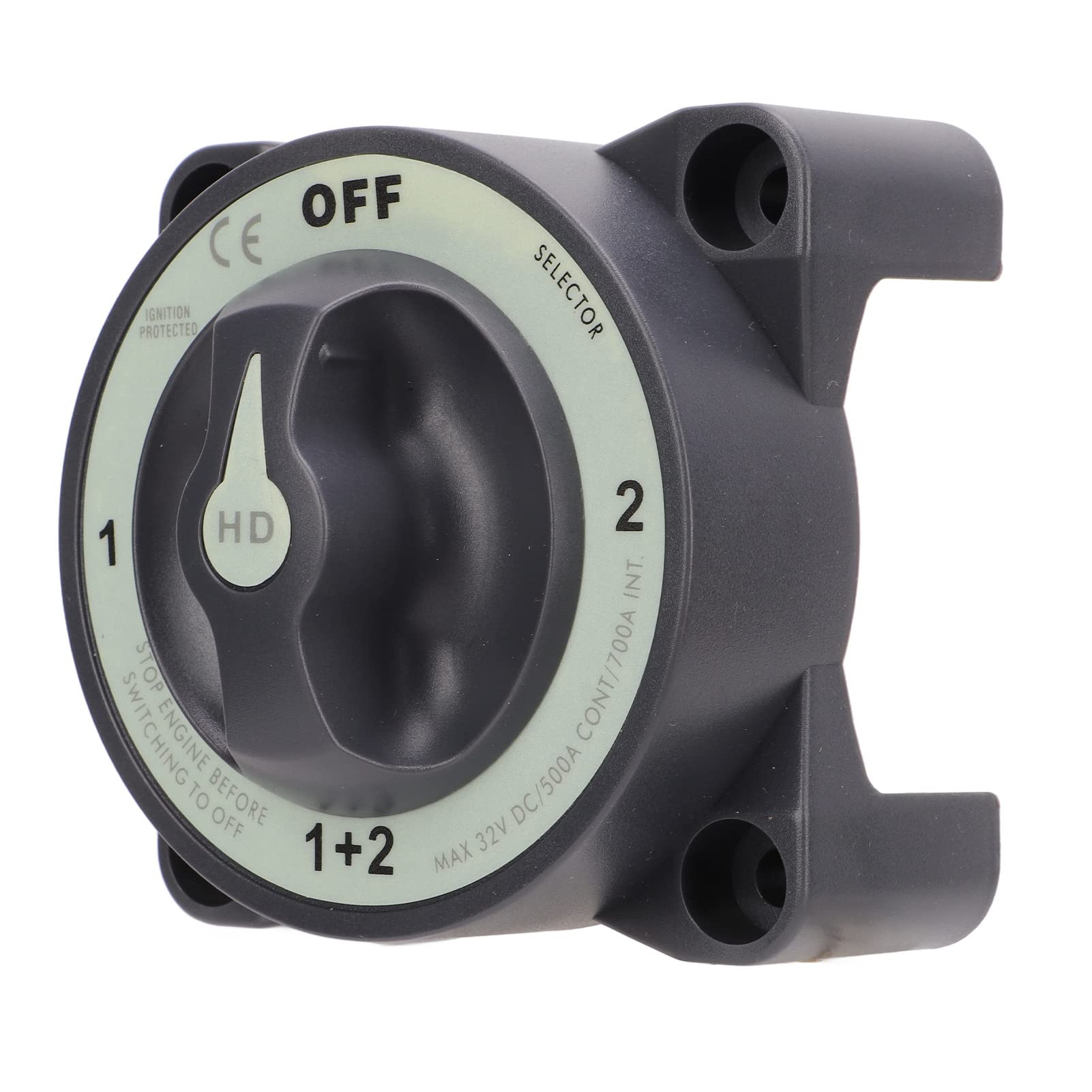 500A Marine Battery Cut Off Switch Heavy Duty 4 Position Battery Disconnect Switch for RV Boat