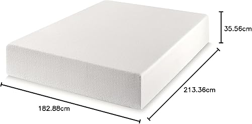 Miniatura 60 de Best Price Mattress - Colchón matrimonial de 6 pulgadas en una caja, espuma viscoelástica de té verde, color blanco