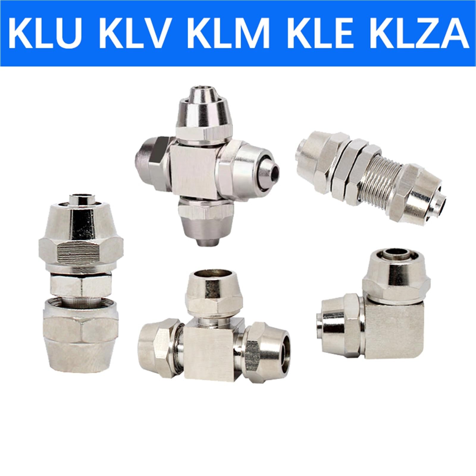 KLV/KLE/KLZA/KLU Kupfer-Pneumatik-Schnellkupplung for Schlauch/Rohr, 10 mm/12 mm/14 mm/16 mm Anschluss, 1 Stück(KLM,14MM)