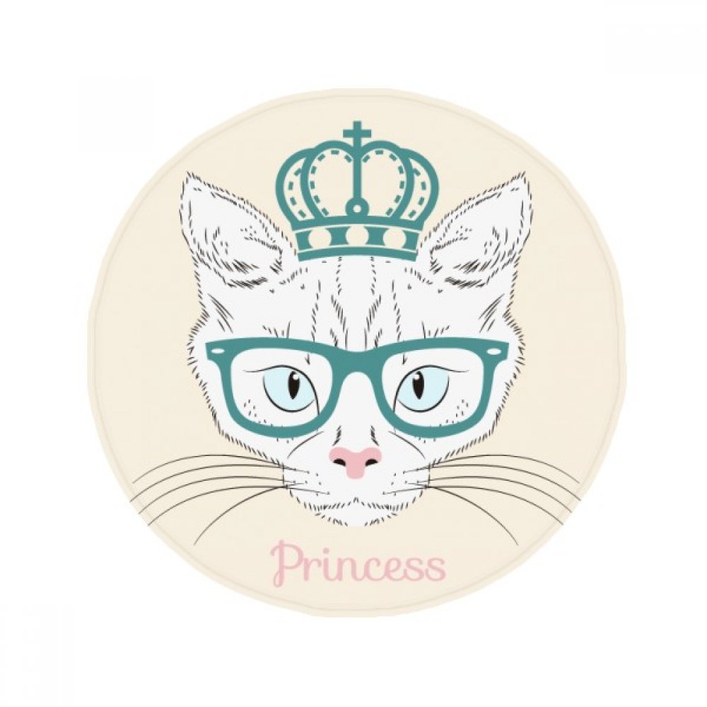 Tapis chat blanc princesse antidérapant idéal pour cuisine et salle de bain