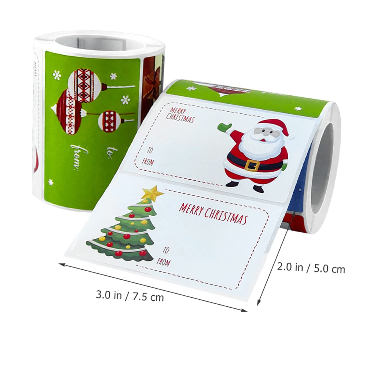 SEWACC 8rollos Etiquetas De Navidad Para De Pegatinas Para Cajas y Envelopes Autoadhesivos y Tarjetas y Diseño Divertido