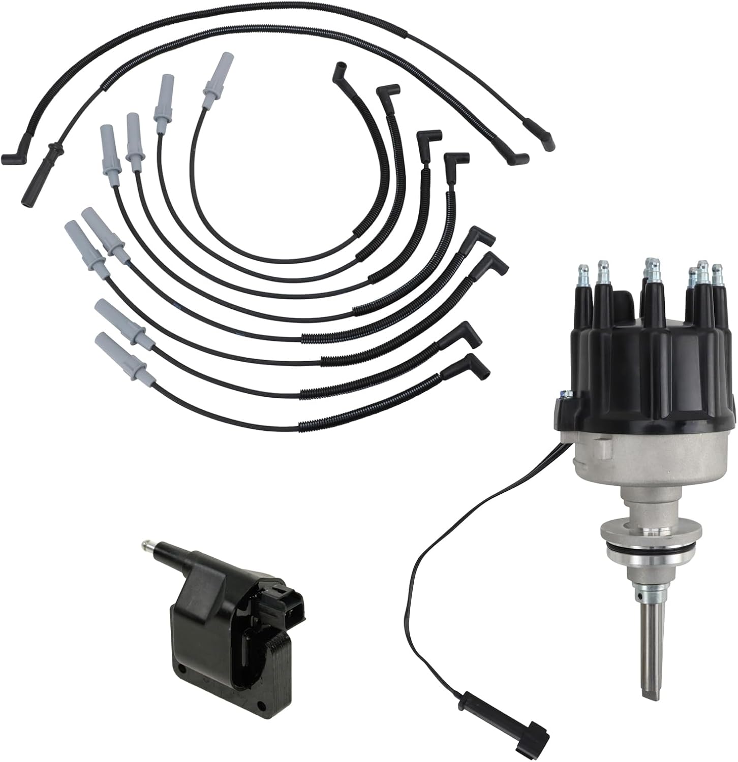 TRQ Ignition Coil Kit 3 Piece Compatible with 1996-1997 Dodge B1500 B2500 B3500 Dakota Ram 1500 2500 3500