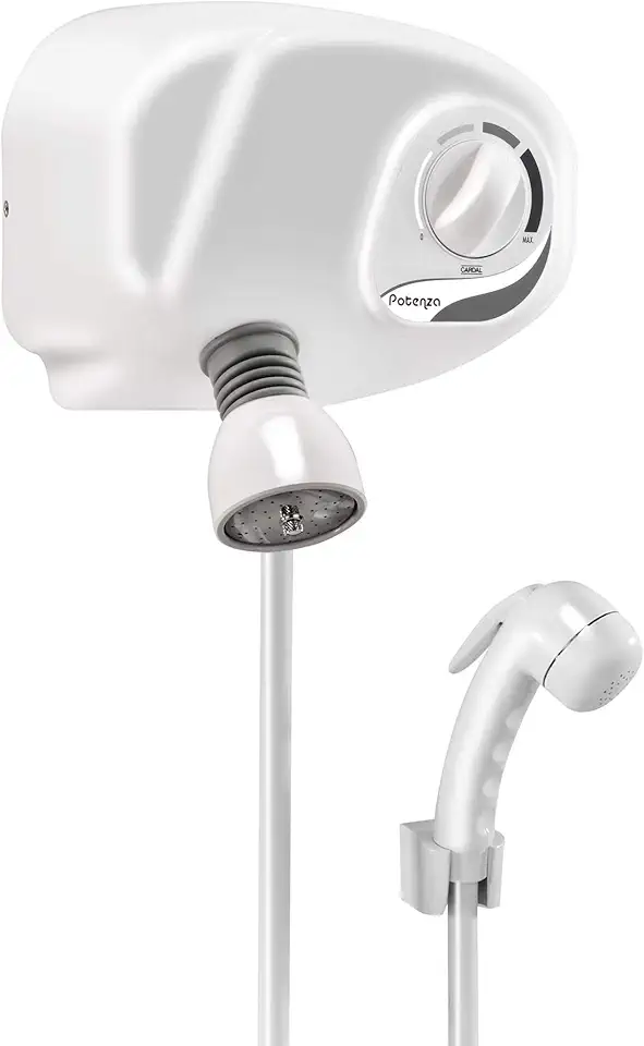 Ducha Com Pressurizador Potenza 4 Temperaturas Cardal Branco Pequeno