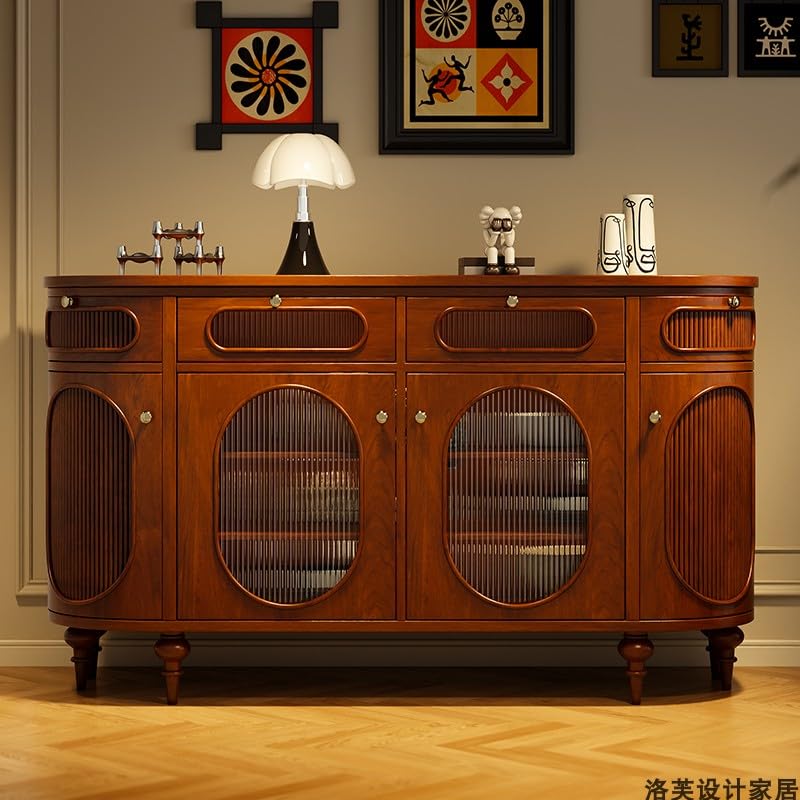 Sideboard Buffet Cabinet Solid Wood Home Decoration Cabinet, Retro  Sideboard, Storage Cabinet, Restaurant, Corridor, Cupboard Food  Cabinet(S:140 * 40 * 90cm) : Amazon.nl: Home & Kitchen