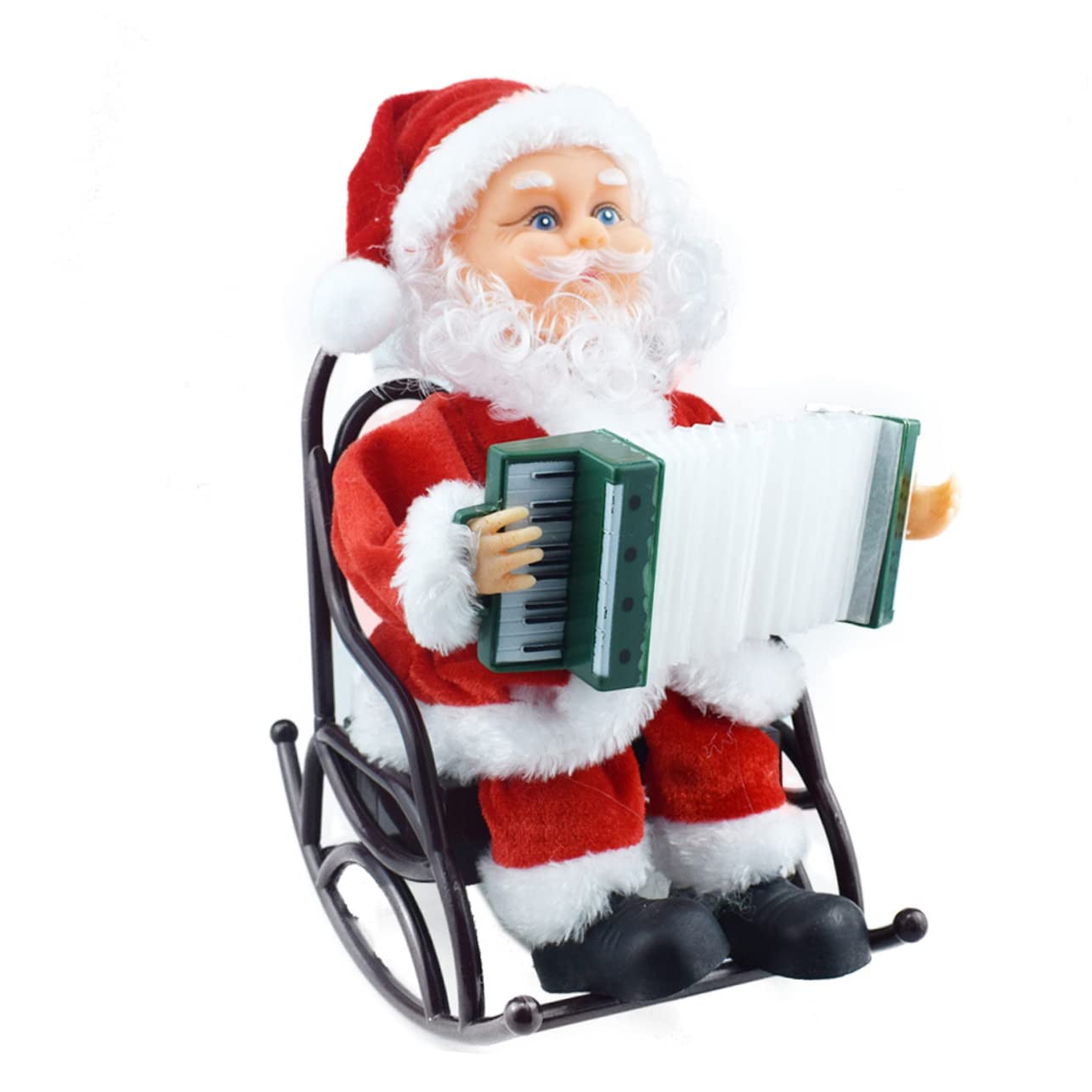 1pezzi Santa Claus Rocking Chair Musica Elettrica Decorazione Natalizia Per Interni Giocattolo Elettronico Per Di Natale Festivo