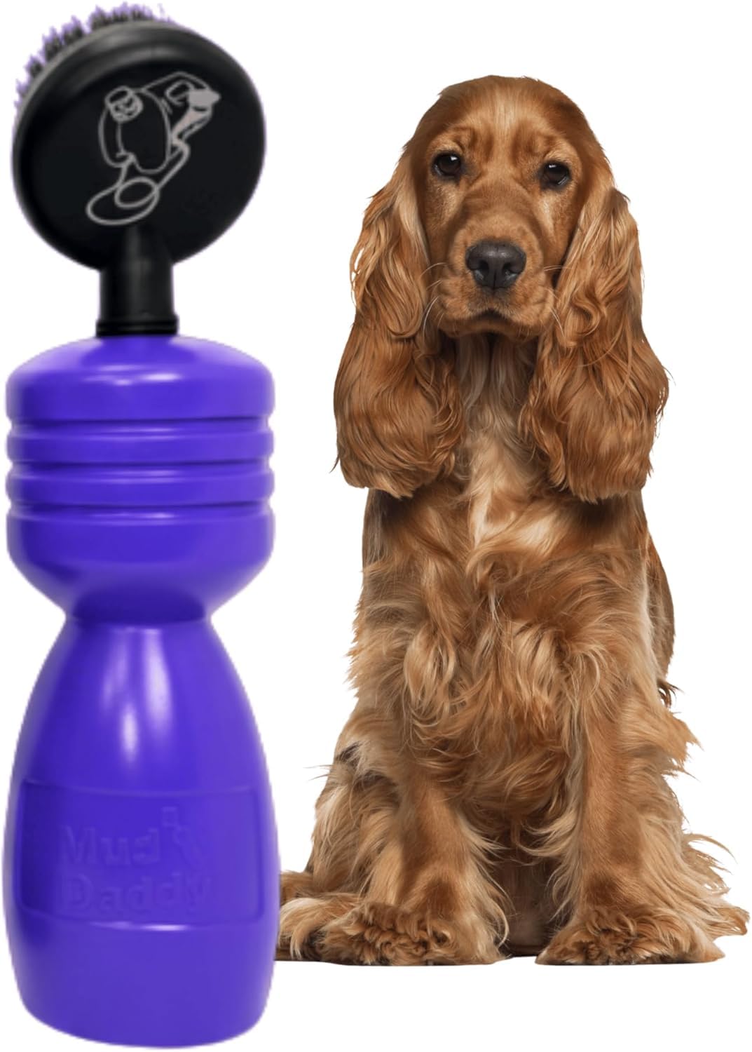 Mud Daddy® Mini Dog Paw Cleaner for Medium Dogs – Portable Dog Paw Washer with Soft Brush – Muddy Paw & Pet Foot Cleaner for After Walks – 650ml Travel Cleaning Bottle (Purple)