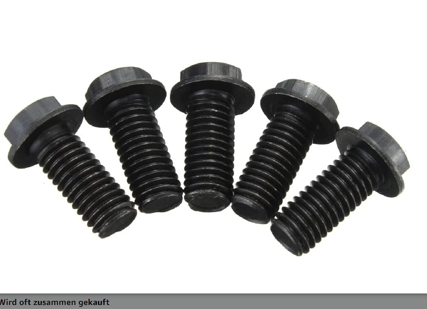 3 / 5Pcs Bullone Per Lama Sega M6 X 16mm / M7 X 17mm / M8 X 18mm Filettatura Sinistra Flangia A Testa Esagonale In Metallo Nero (3,M7 x 17mm)