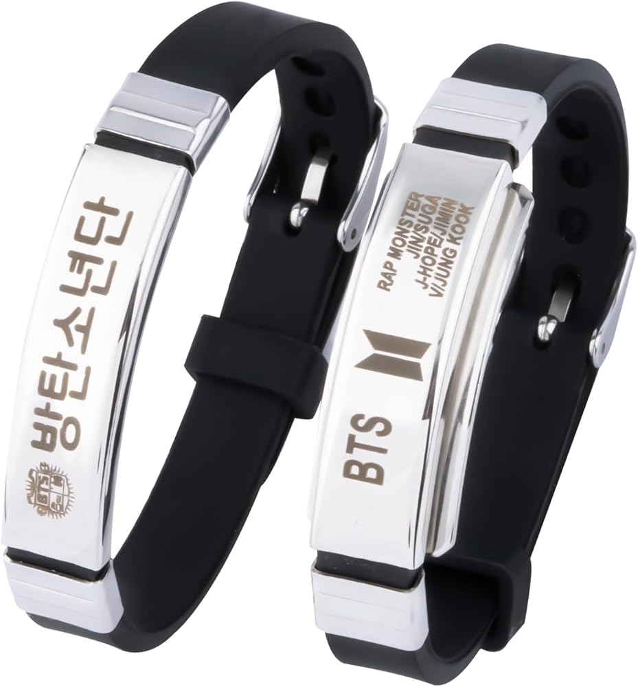 SYLALE BTS Fan Merchandise Pack of 2 Adjustable Bracelets