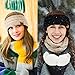 Hatromm Winter Headbands for Women Wool 2 Pack, Ear Warmers for Women Headband Knit Thick Fleece Lined(Black+Dark Gray)