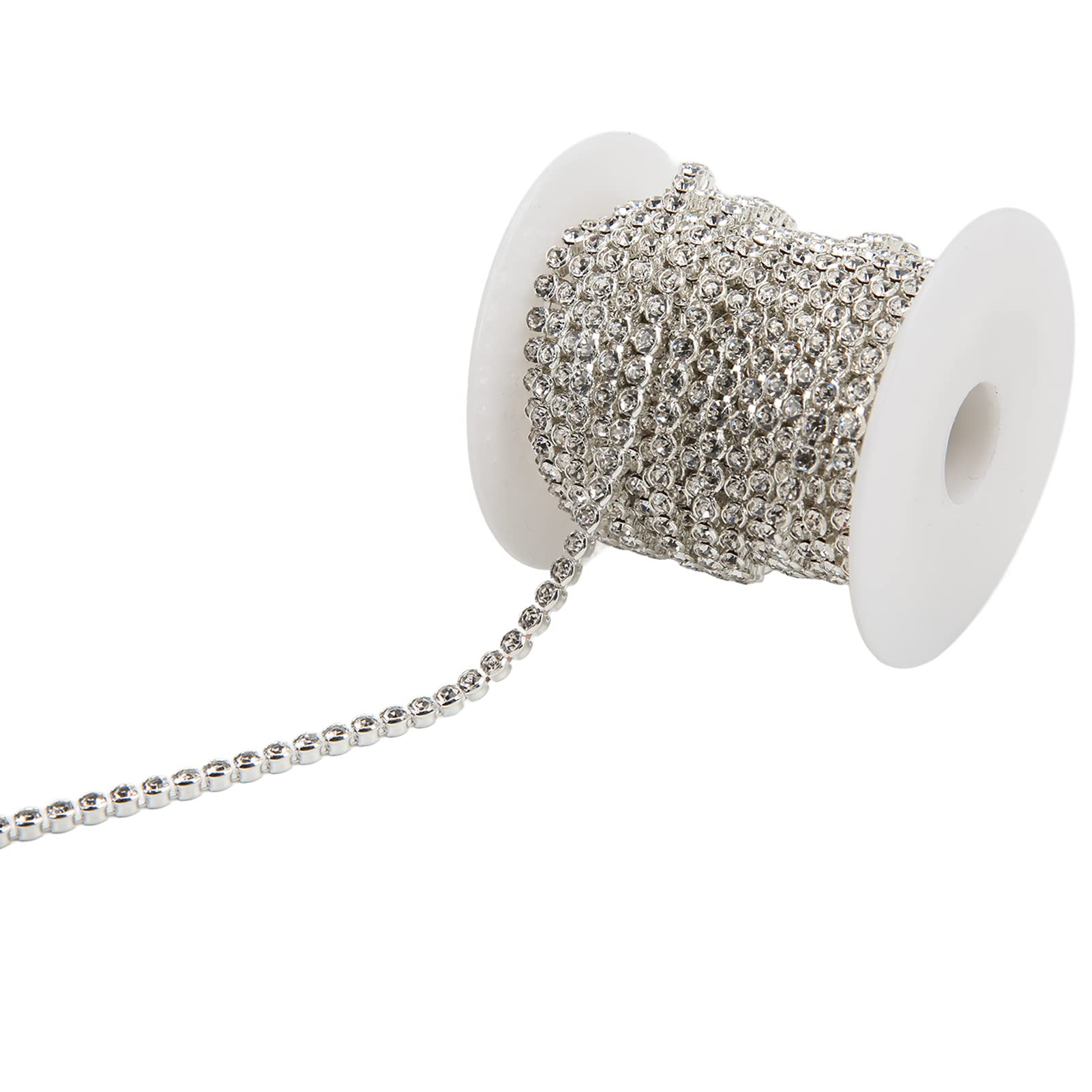 Chaîne fermée avec strass de 10 yards en verre et alliage pour customisation et mercerie DIY