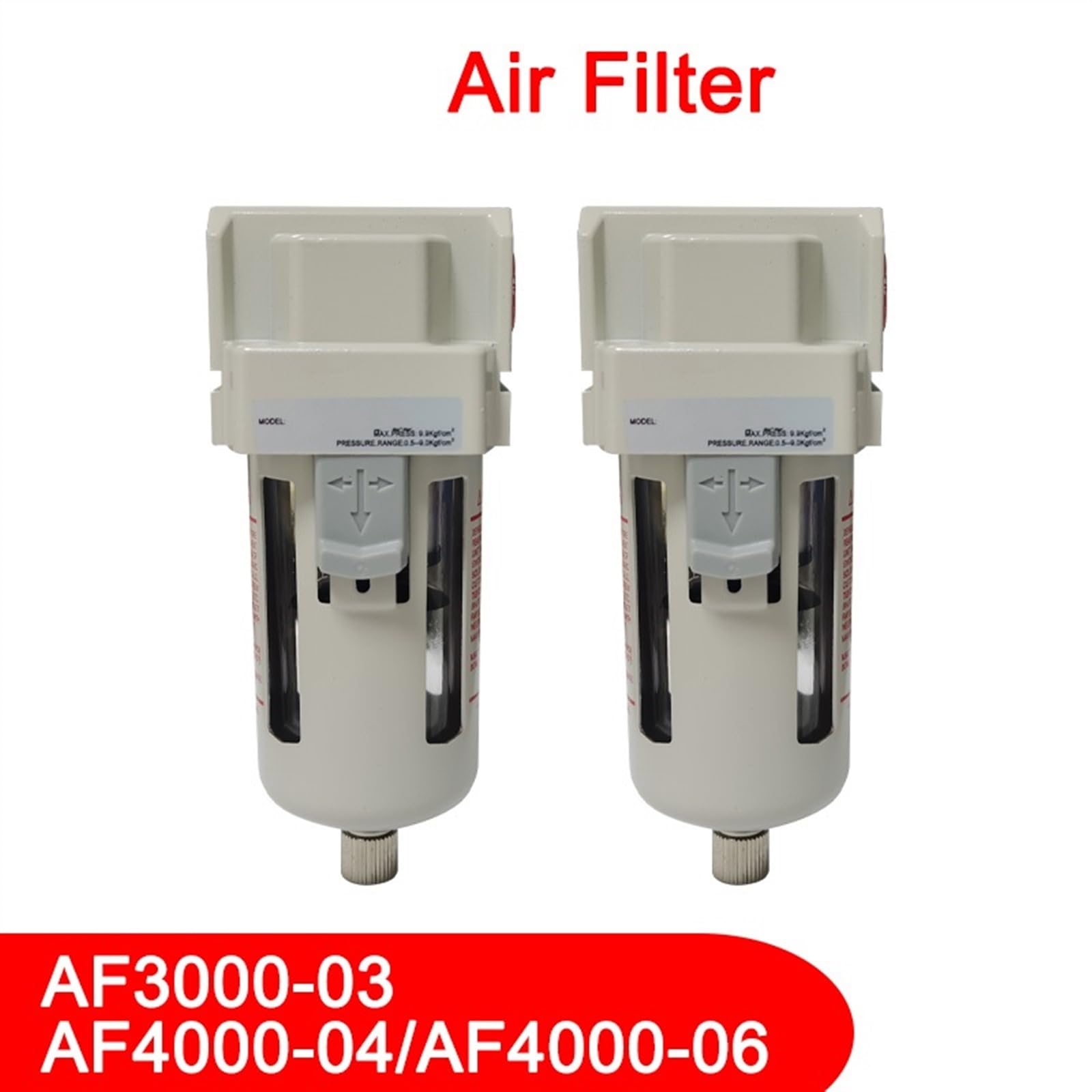 AF3000/4000 Filtro compressore pompa aria pneumatico universale serbatoio di cattura olio può fuori impurità Separatore d'acqua compresso 1/4 3/8 (AF4000-04, fibra)