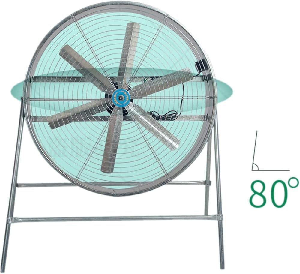 Robuster Standventilator, einstellbare Geschwindigkeit, großer Luftstrom, leistungsstarke Kühlung für Fabrik, Landwirtschaft und landwirtschaftliche Nutzung