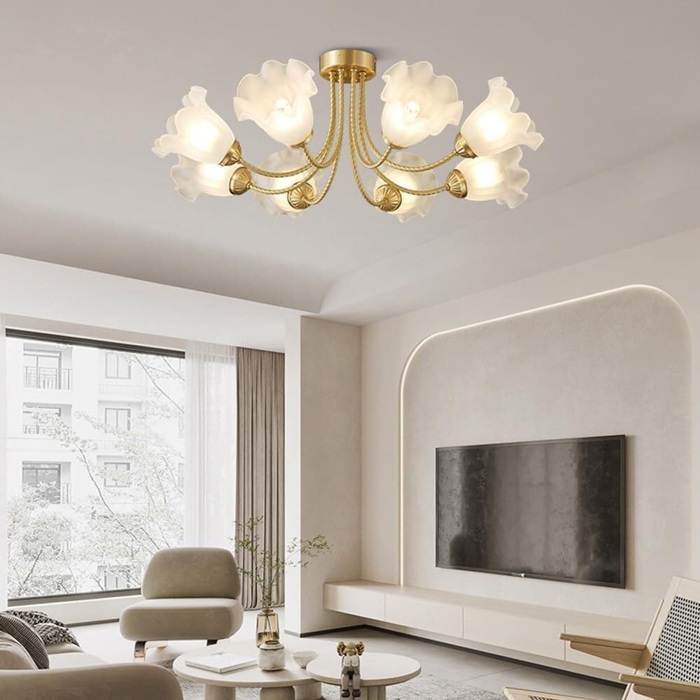 お花 ライト シーリングライト ゴールド 【Ampoule】 アンティーク