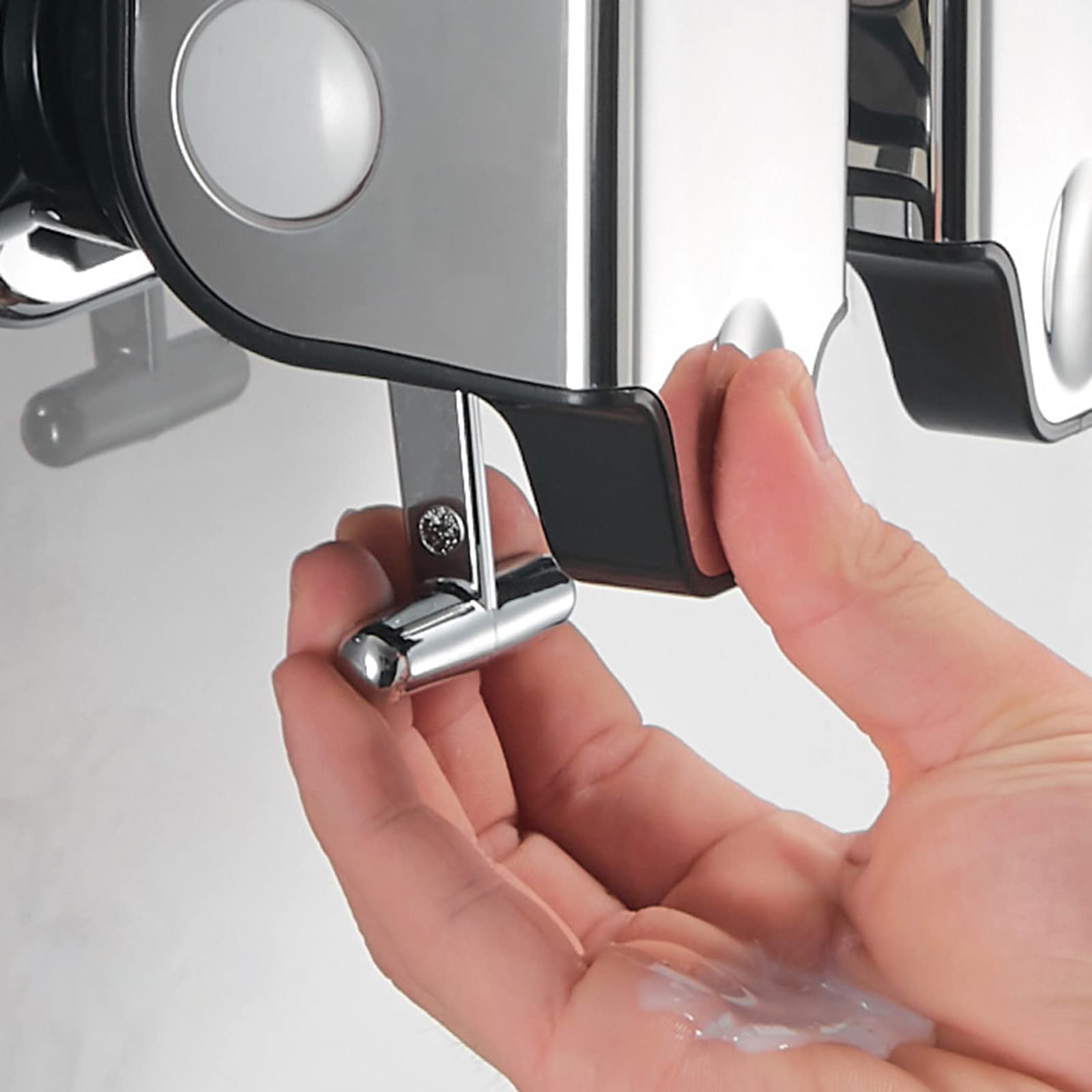 Dispenser di sapone liquido montato a parete, pressato a mano, contenitore per gel doccia singolo/doppio, cucina, bagno, bottiglia di hotel, dispenser di sapone liquido per bagno