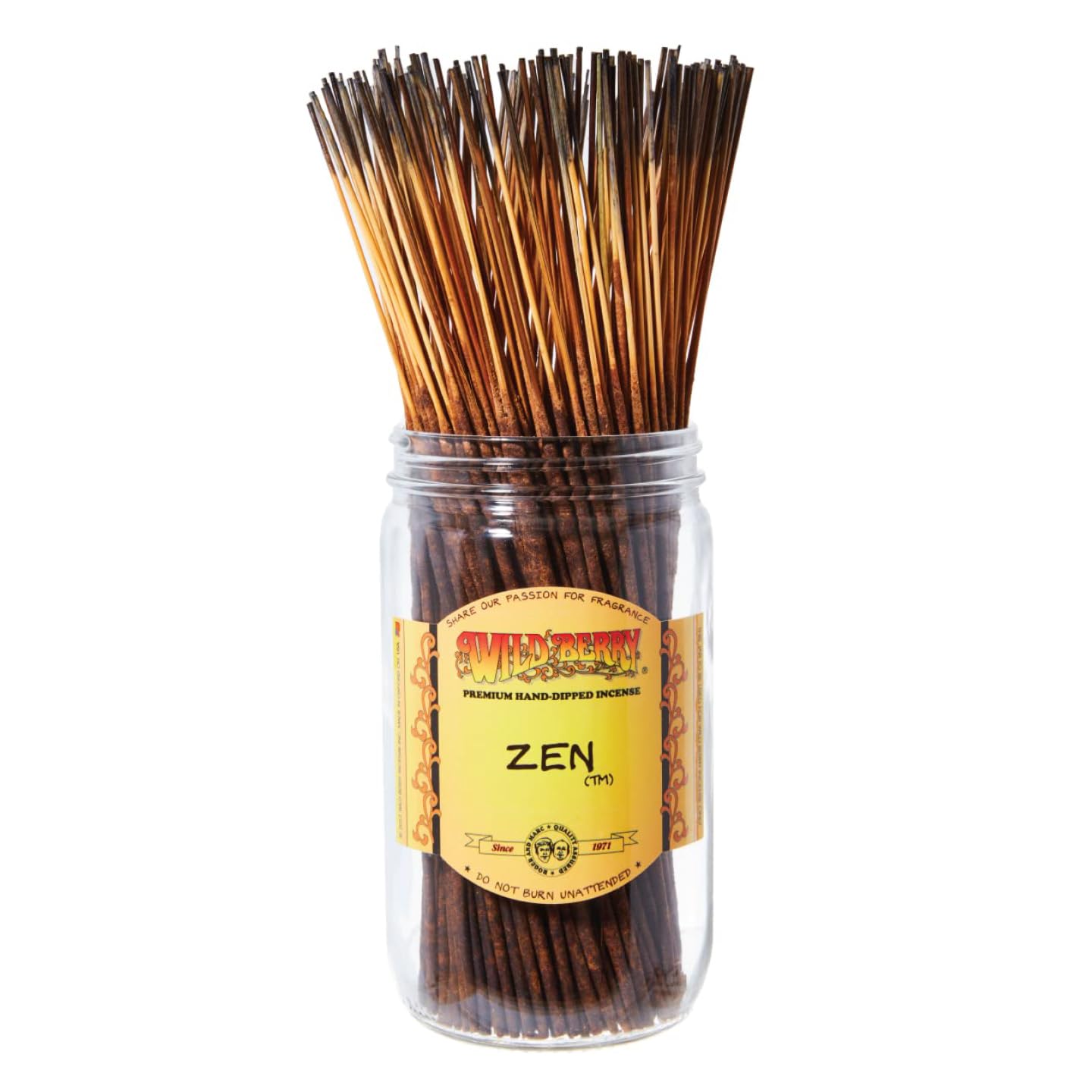 Wild Berry Incense Sticks - Zen - Rich Dark Fragrance with Musk and Woods - Hand Dipped in The USA (100 Count)