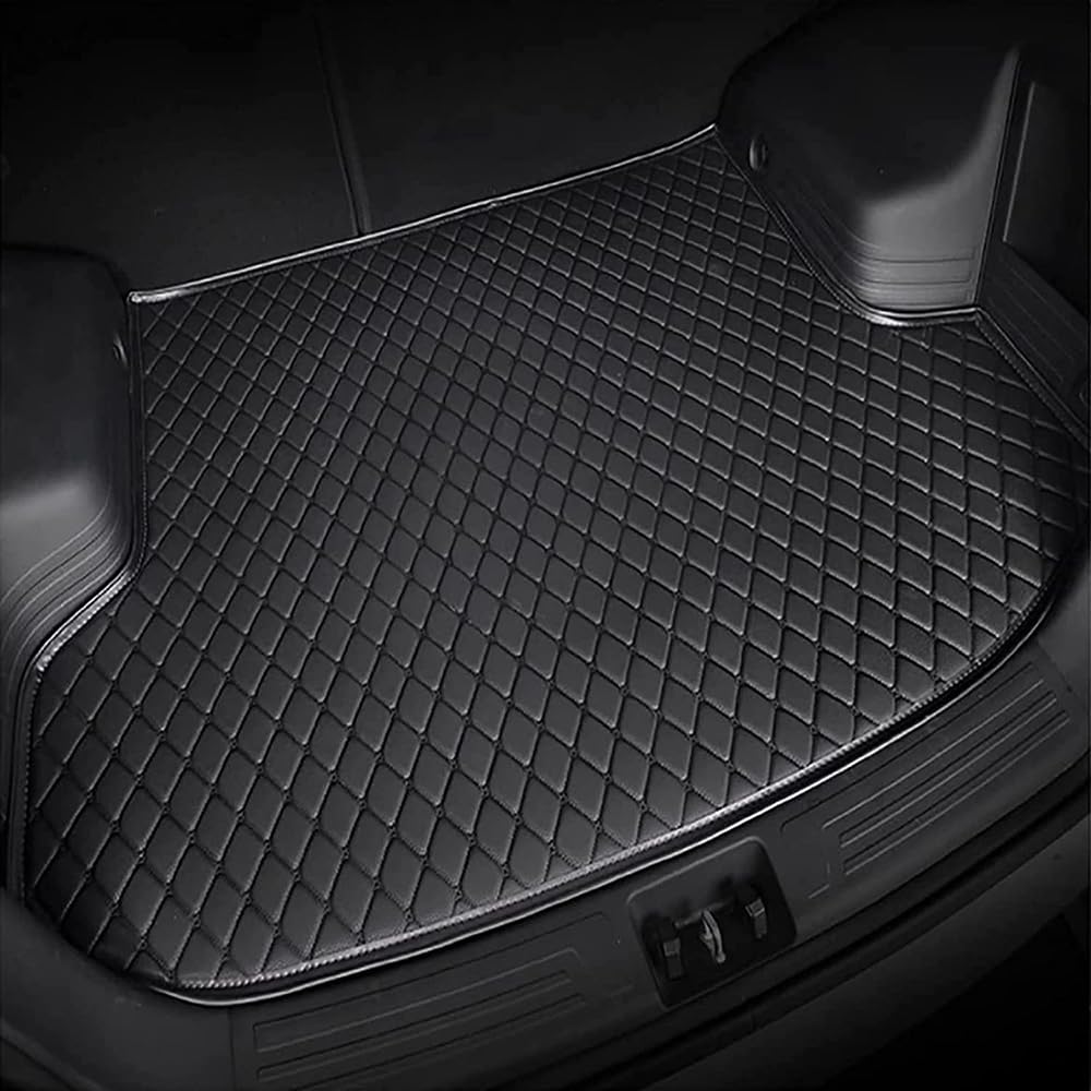 Wqiutt A Car Boot Mats For Mazd 2 2015-2024,Custom Made Leather Boot Liner Mats Rear Trunk Protector Mat Waterproof Nti Scratch Interior Ccessories,