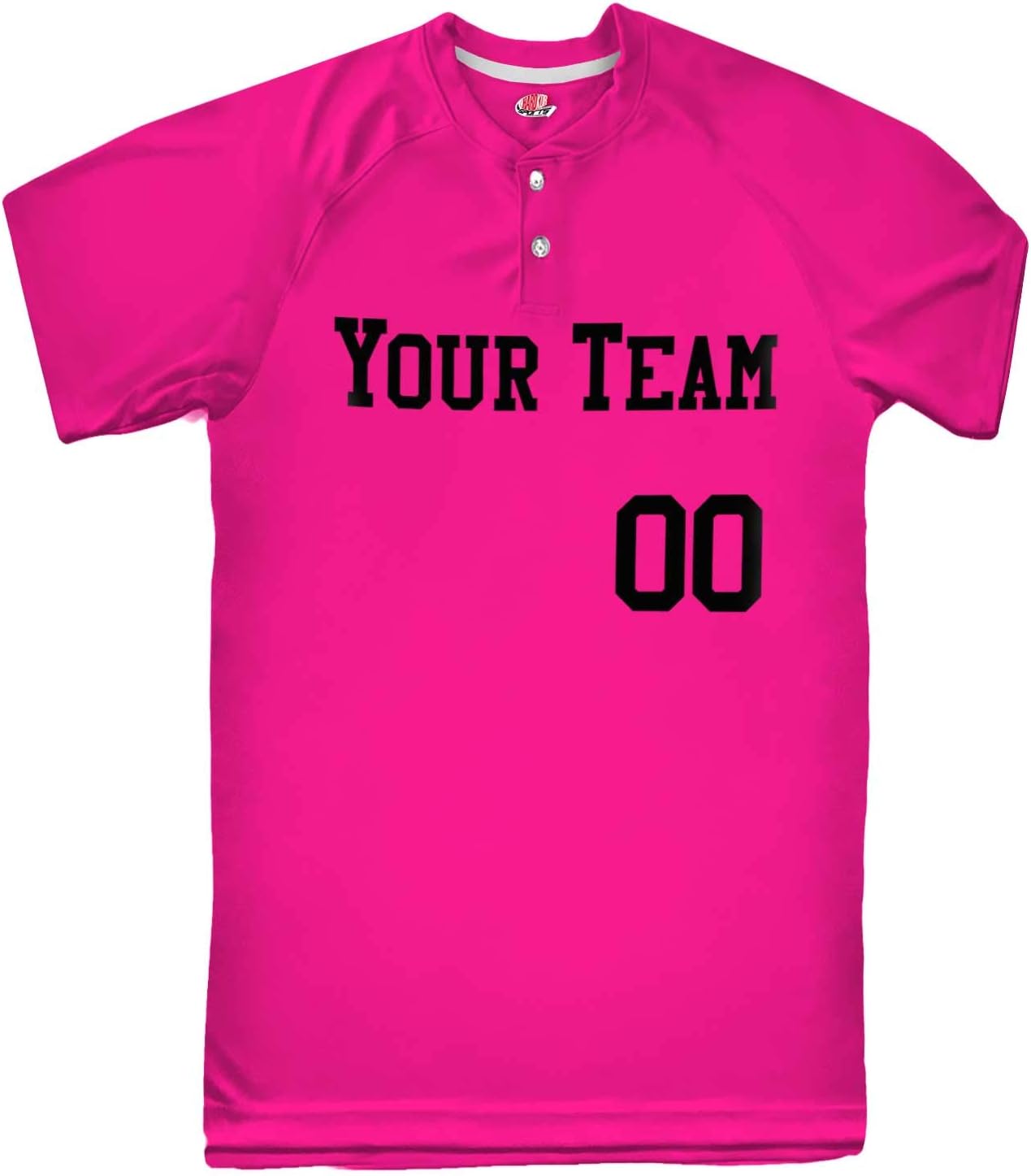 Custom Baseball Jersey Adult 2 Button Solid Color Economy with Names & Numbers