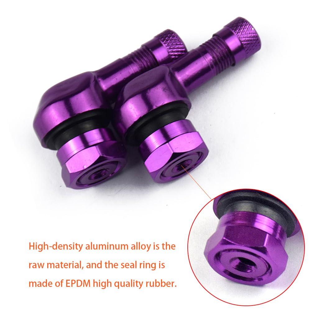 10 set 2 pezzi valvola in lega di alluminio cerchio moto portatile antiruggine adattatore pneumatico universale tubeless valvole steli grigio