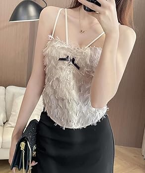 Amazon | [miniministore] フリンジキャミソールカップ付きブラトップ