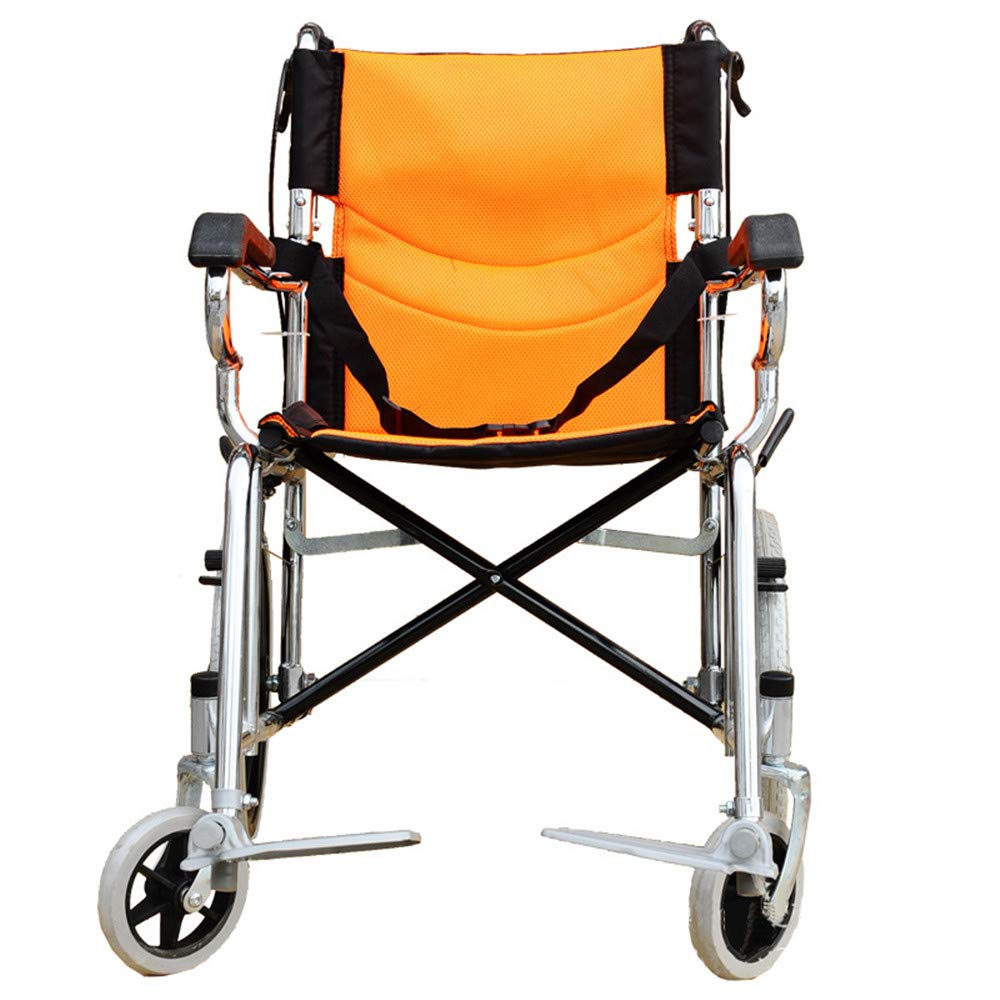 Silla de Ruedas Plegable, Silla de Ruedas Plegable Ligera Aluminio Silla de Ruedas autopropulsada de Transporte de 11 kg, Tela Oxford Transpirable y Tubo de Acero galvanizado.