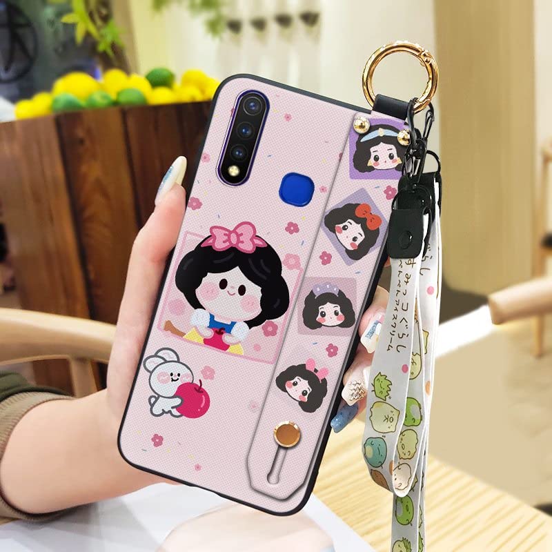 For Girls For Woman Lulumi Phone Case for VIVO U3/Z5i/Y19/Y5s/V1941A/U3 India, Anti-knock Wrist Strap Wristband Anti-dust Back Cover sunflower Lanyard Shockproof Kickstand painting flowers, 8