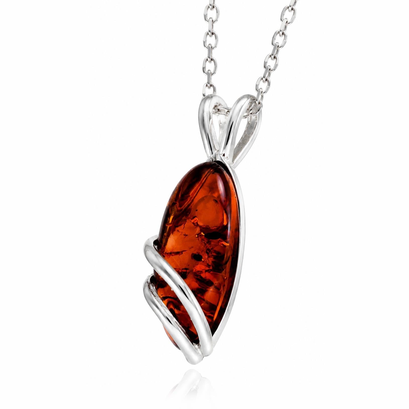 Silveramber GL271 – Ciondolo in ambra e argento 925/1000, da donna