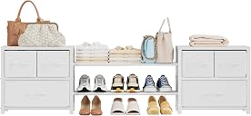 Expandable Closet Organizers & Storage,Fabric Kids Dresser with Shoe Rack