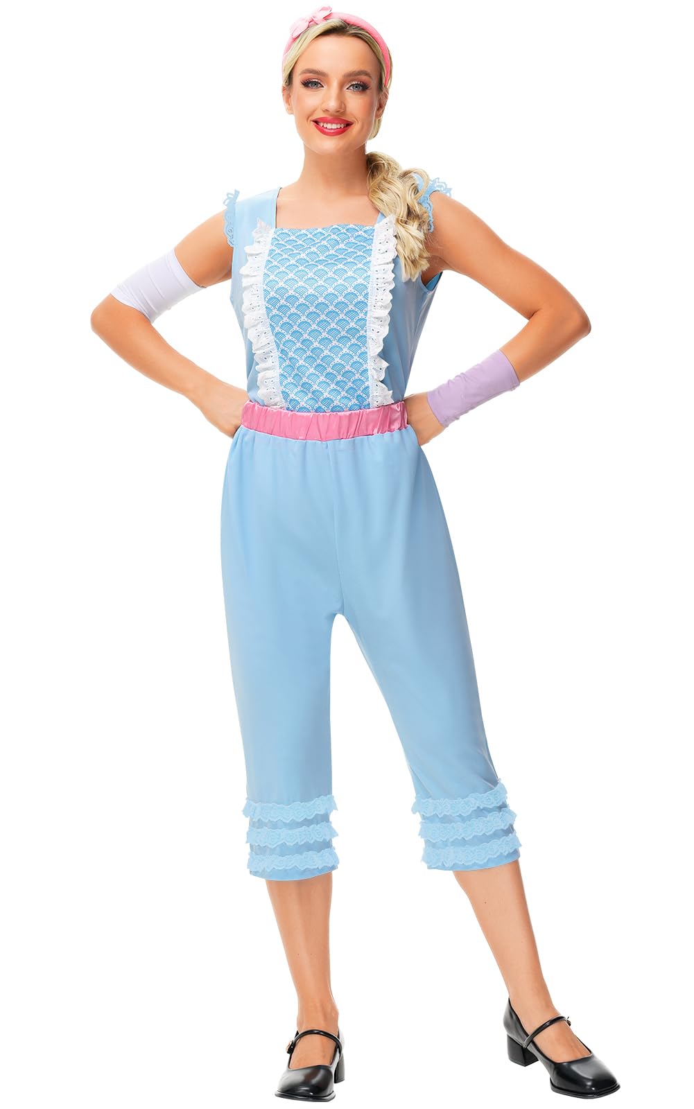 Deerose Halloween Blue Costume Shepherdess Cosplay Set 